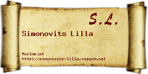 Simonovits Lilla névjegykártya